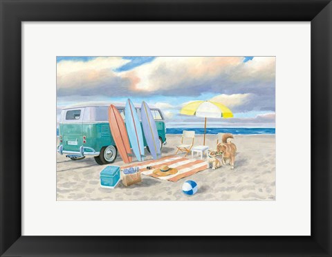 Framed Beach Ride II Print