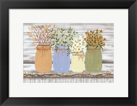 Framed Country Flowers Print