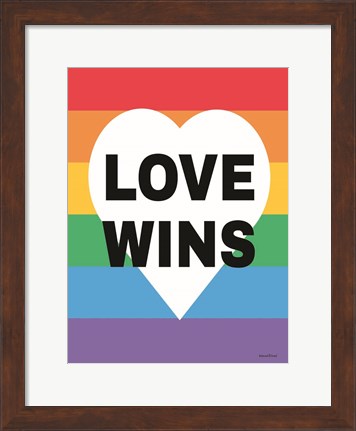 Framed Rainbow Love Wins Print