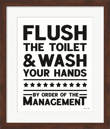 Framed Flush the Toilet Print