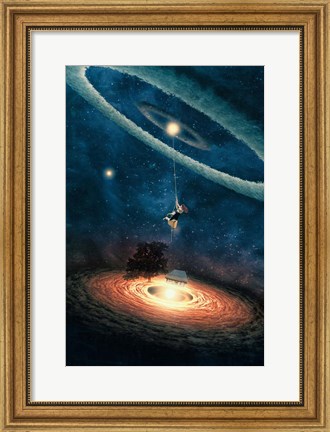 Framed My Dream House in Another Galaxy Print