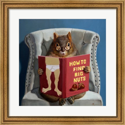 Framed Nut Collecting Print