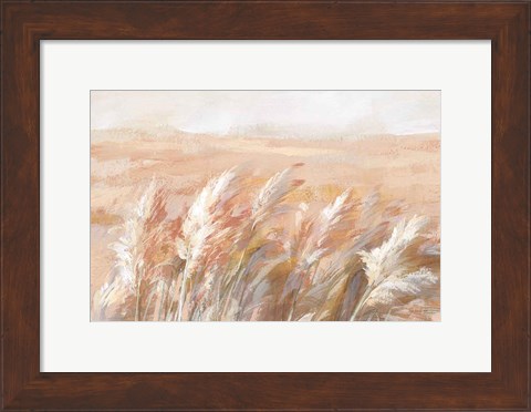 Framed Terracotta Prairie Grasses Print