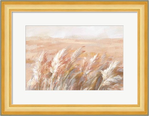 Framed Terracotta Prairie Grasses Print