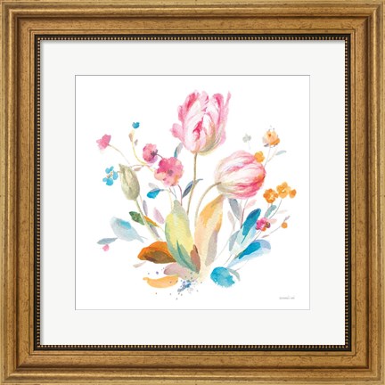 Framed Spring Tulips I Print