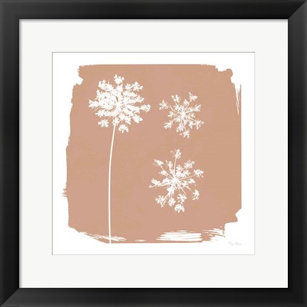 Framed Nature by the Lake Flowers III Neutral Print