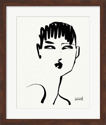 Framed Brush Portrait VII Print