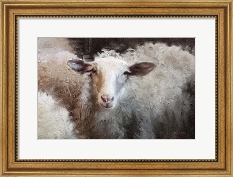 Framed Sheep&#39;s Flock Print