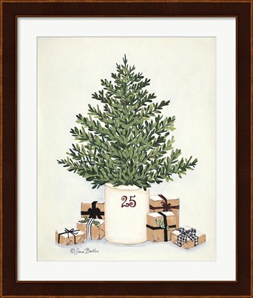 Framed Country Crock Christmas Tree Print