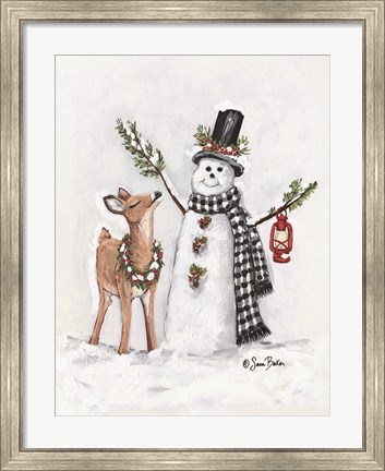 Framed Frosty Friends I Print