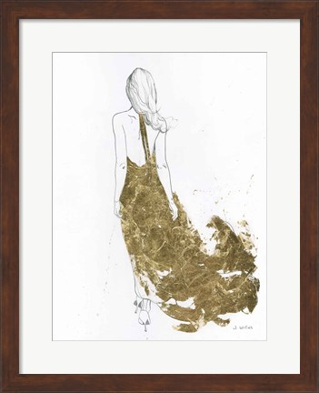 Framed Gold Dress II Print
