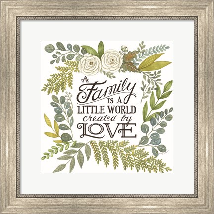 Framed Family is a Little World Print