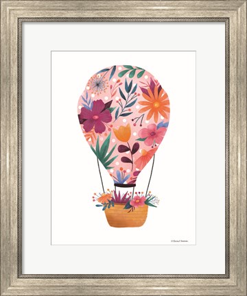 Framed Floral Ballooning Print