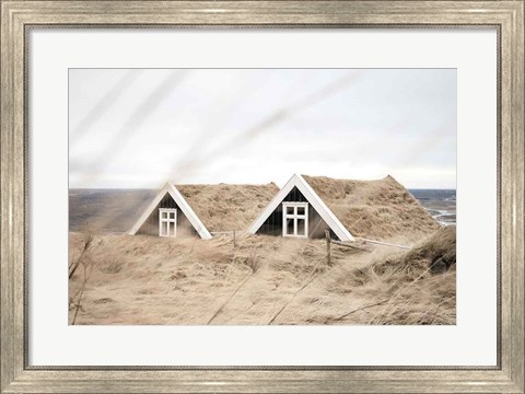 Framed Selid Turf Houses Print