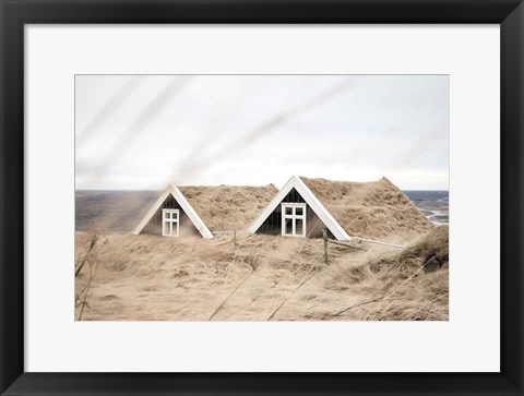Framed Selid Turf Houses Print