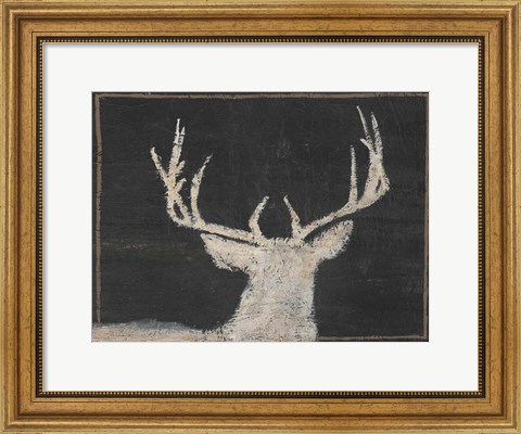 Framed Brow Tine Deer II Print