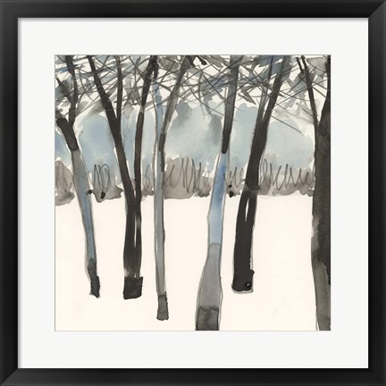 Framed Winter Treeline II Print