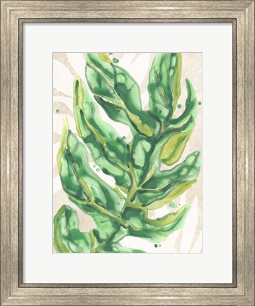 Framed Parchment Palms III Print