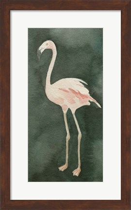Framed Forest Flamingo I Print