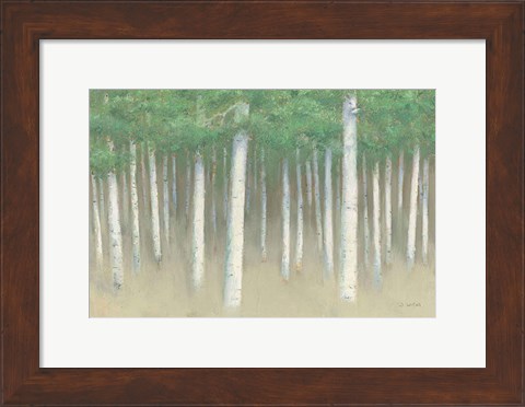 Framed Green Forest Hues I Print