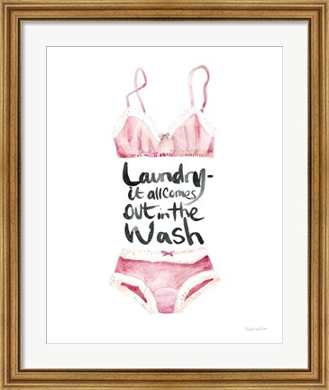 Framed Lingerie Laundry I Print