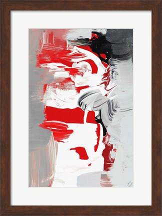 Framed Splash of Red II Print