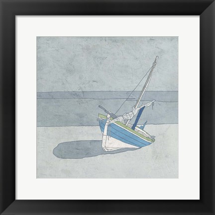 Framed Sailboat Ashore Print