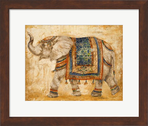 Framed Indie Boho Elephant Print