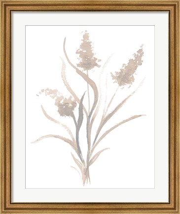 Framed Beige Herb I Print