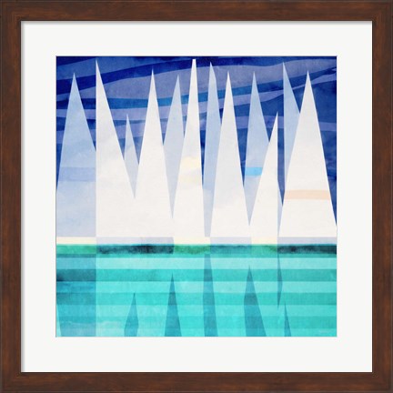 Framed Sailing Day I Print