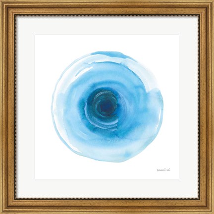 Framed Center of Blue I Print