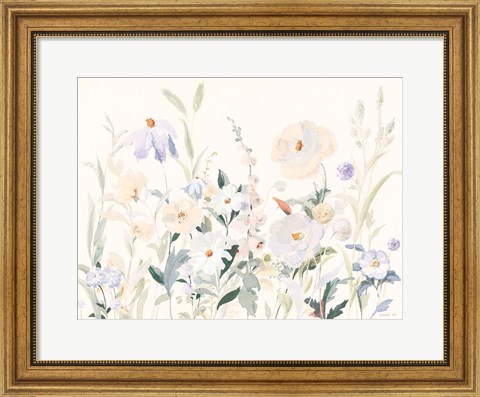 Framed Neutral Boho Wildflowers Print