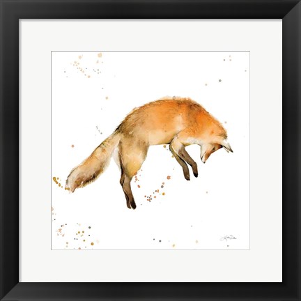 Framed Jumping Fox Print