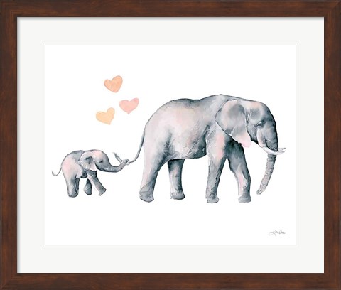 Framed Elephant Love Print