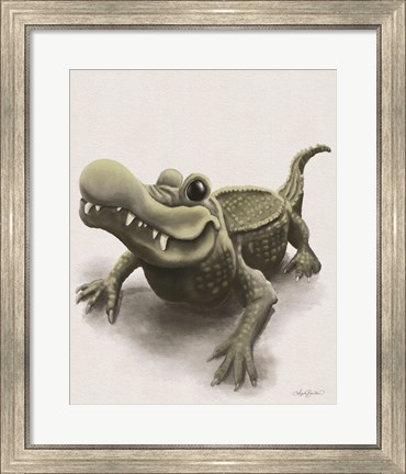 Framed Gabe the Gator Print