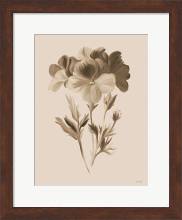 Framed Sepia Botanical I Print
