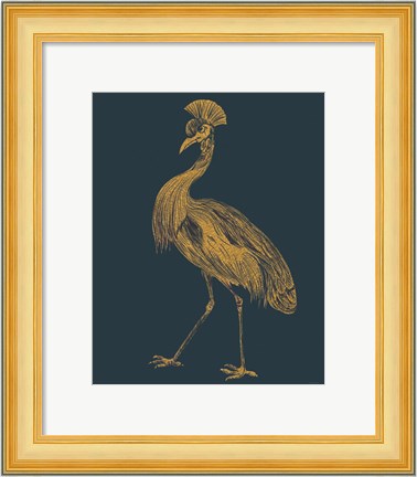 Framed Gilded Crane Print