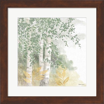 Framed Natures Leaves II Sage Print