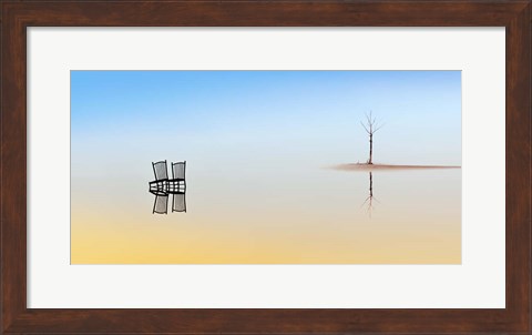 Framed Two Chairs and a Tree Print