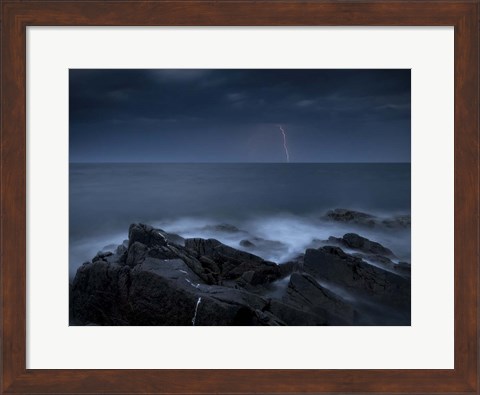 Framed Storm over a Sea Print