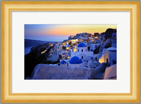 Framed Santorini Island, Greece Print