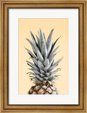 Framed Pineapple Yellow 4 Print