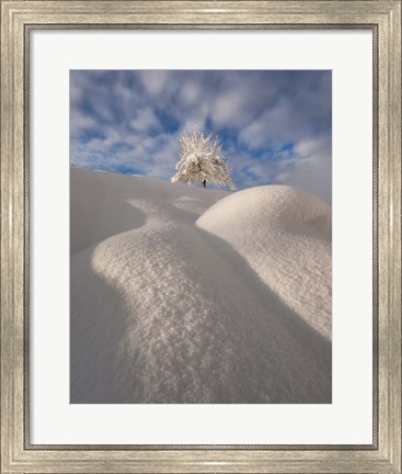 Framed Curves of a Winter Landscape Print