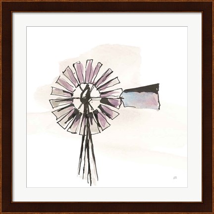 Framed Windmill III Print