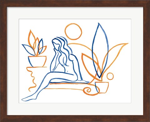 Framed She is Thinking Print