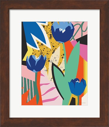 Framed Blue Tulips Print