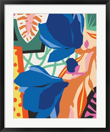 Framed Blue Magnolia Print