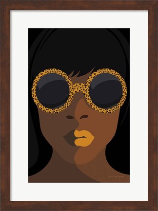 Framed Accessorize I Yellow Lips Print