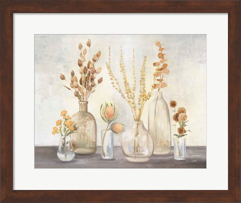 Framed Autumn Greenhouse I Brown Print