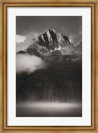 Framed Little Redfish Lake Mist I Print